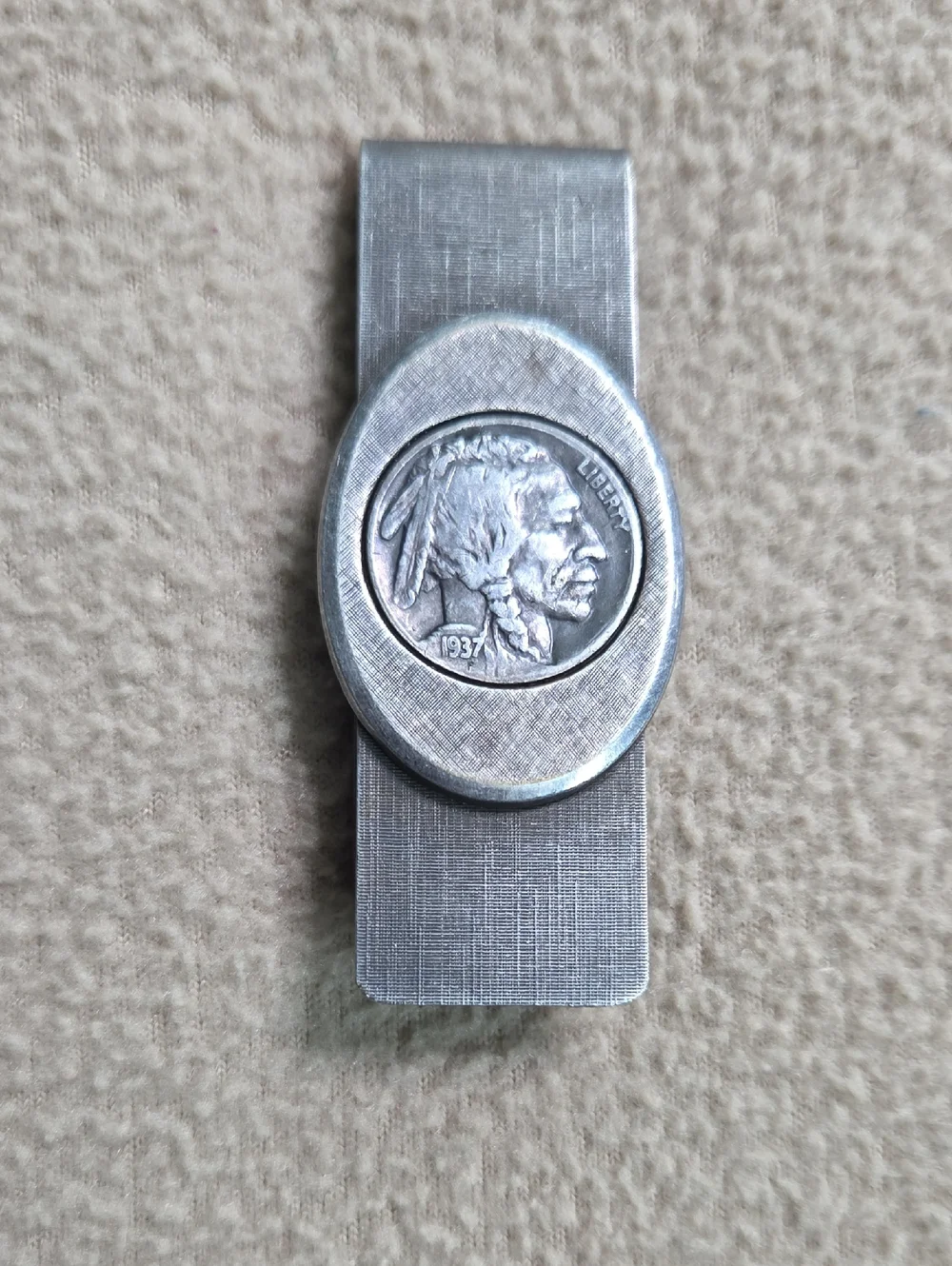 Classic Silver Money Clip with Buffalo Nickel Imbedded 1 Of 100 Limkted